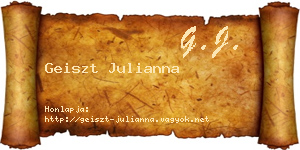 Geiszt Julianna névjegykártya